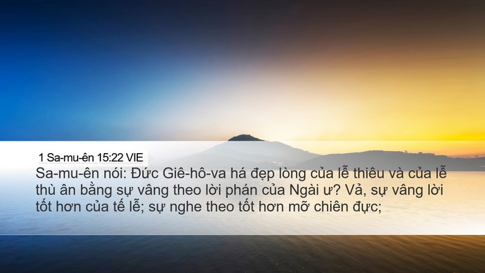 1 Sa-mu-ên 15:22 VIE Bible Verse Image