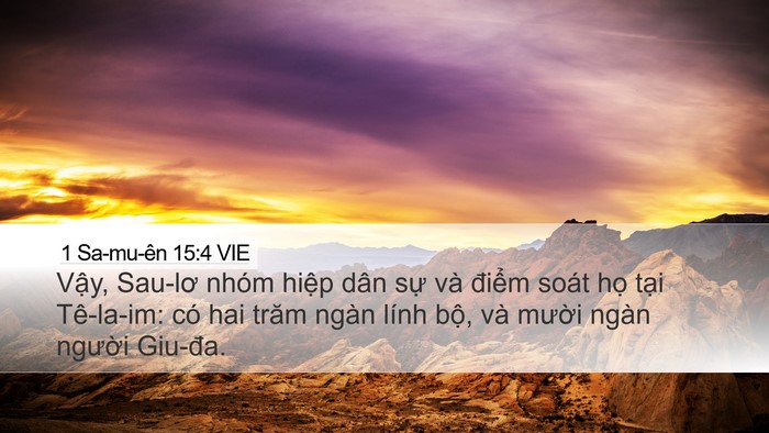 1 Sa-mu-ên 15:4 VIE Bible Verse Image