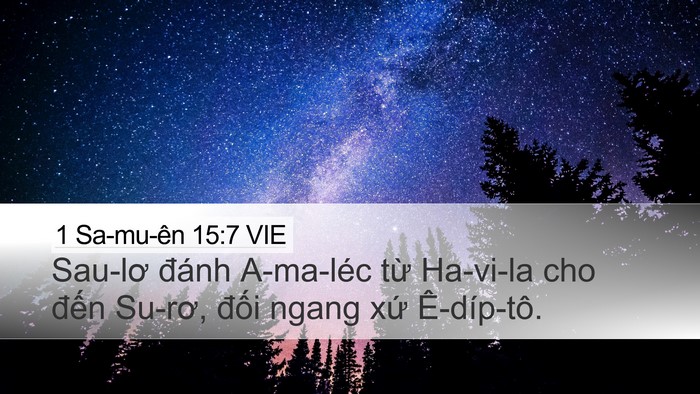 1 Sa-mu-ên 15:7 VIE Desktop Wallpaper - Sau-lơ đánh A-ma-léc từ Ha-vi-la cho đến - Desktop Bible Verse Wallpaper