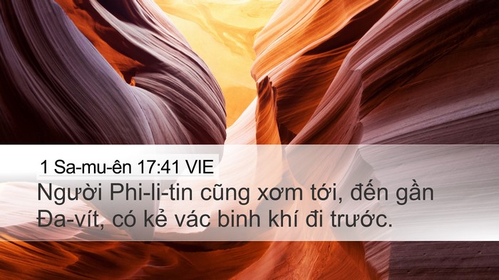 1 Sa-mu-ên 17:41 VIE Bible Verse Image