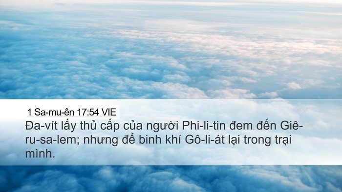 1 Sa-mu-ên 17:54 VIE Bible Verse Image