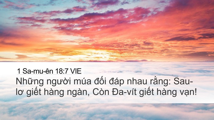 1 Sa-mu-ên 18:7 VIE Bible Verse Image