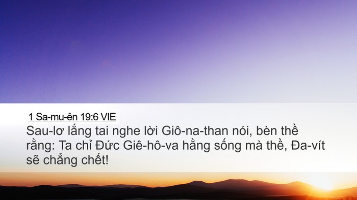 1 Sa-mu-ên 19:6 VIE Bible Verse Image