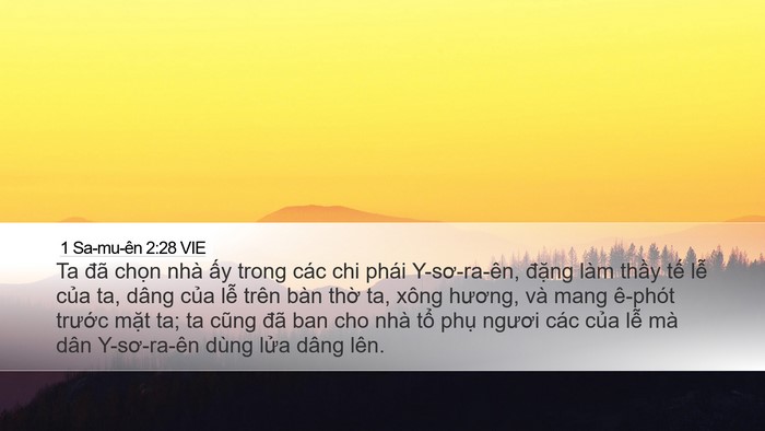 1 Sa-mu-ên 2:28 VIE Bible Verse Image