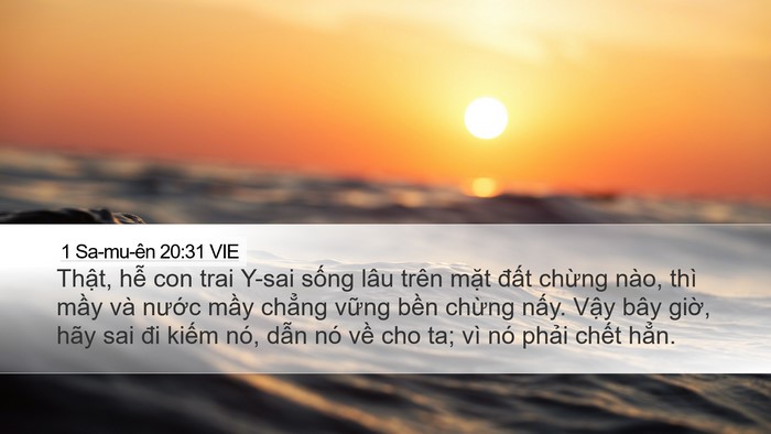 1 Sa-mu-ên 20:31 VIE Bible Verse Image