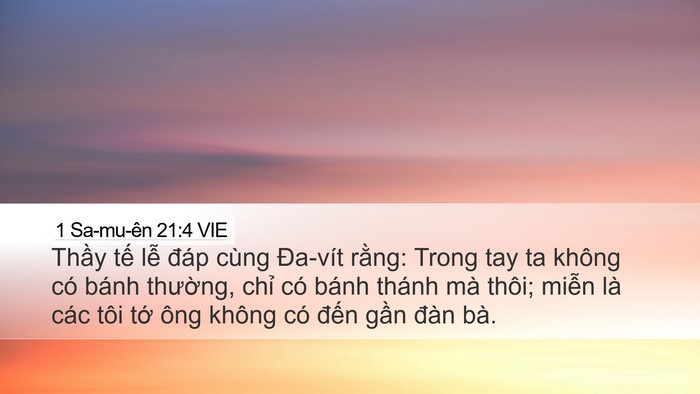 1 Sa-mu-ên 21:4 VIE Bible Verse Image