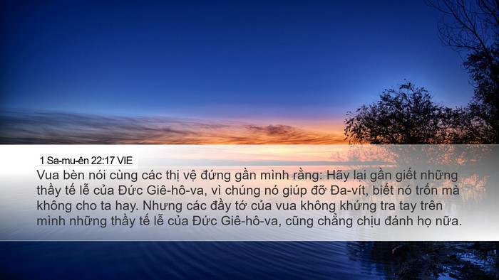 1 Sa-mu-ên 22:17 VIE Bible Verse Image