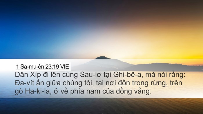 1 Sa-mu-ên 23:19 VIE Bible Verse Image