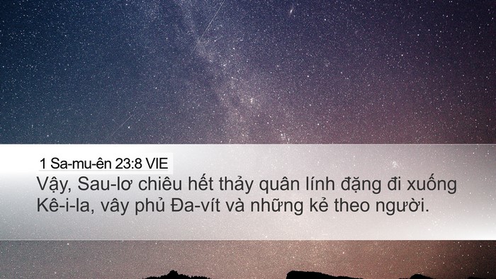 1 Sa-mu-ên 23:8 VIE Bible Verse Image