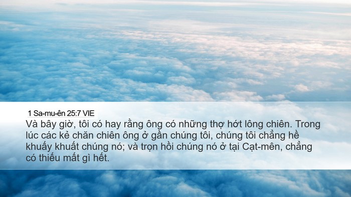 1 Sa-mu-ên 25:7 VIE Bible Verse Image