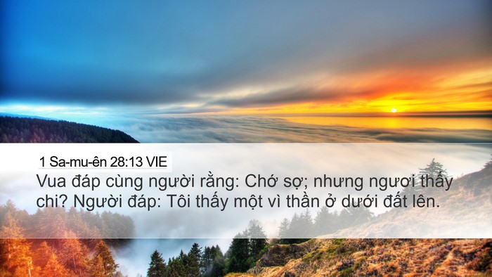 1 Sa-mu-ên 28:13 VIE Bible Verse Image