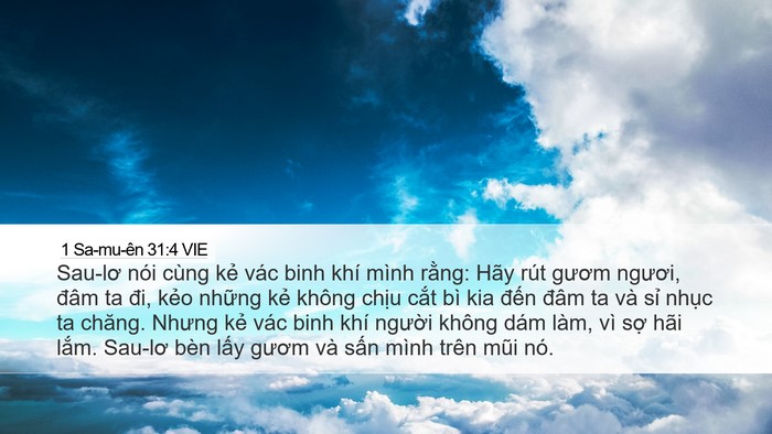 1 Sa-mu-ên 31:4 VIE Bible Verse Image