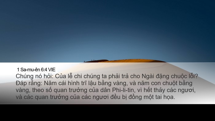 1 Sa-mu-ên 6:4 VIE Bible Verse Image