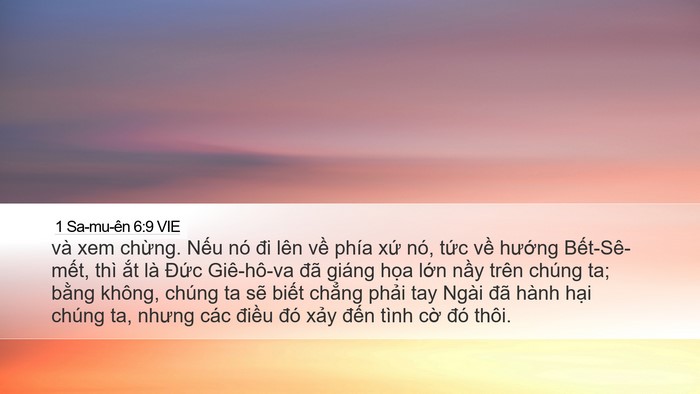 1 Sa-mu-ên 6:9 VIE Bible Verse Image