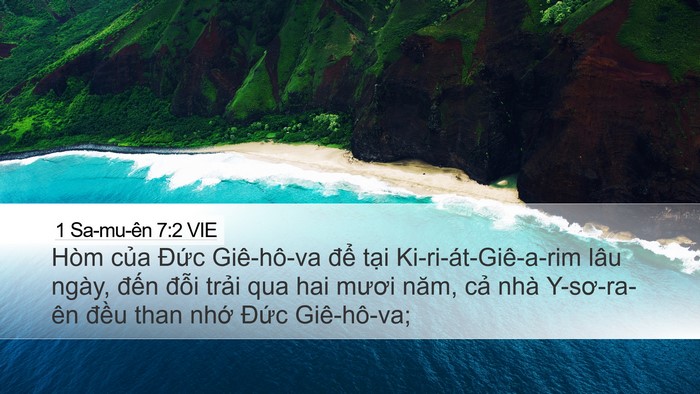 1 Sa-mu-ên 7:2 VIE Desktop Wallpaper - Hòm của Đức Giê-hô-va để tại - Desktop Bible Verse Wallpaper