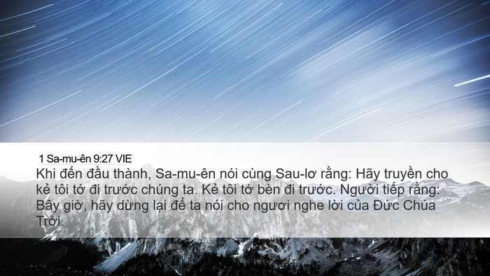 1 Sa-mu-ên 9:27 VIE Desktop Wallpaper - Khi đến đầu thành, Sa-mu-ên nói cùng - Desktop Bible Verse Wallpaper