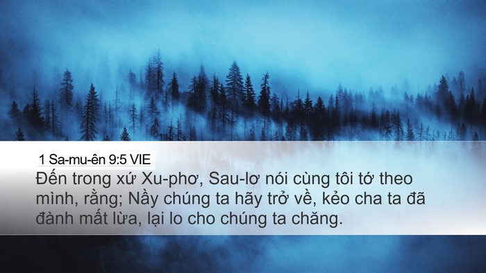 1 Sa-mu-ên 9:5 VIE Desktop Wallpaper - Đến trong xứ Xu-phơ, Sau-lơ nói cùng - Desktop Bible Verse Wallpaper