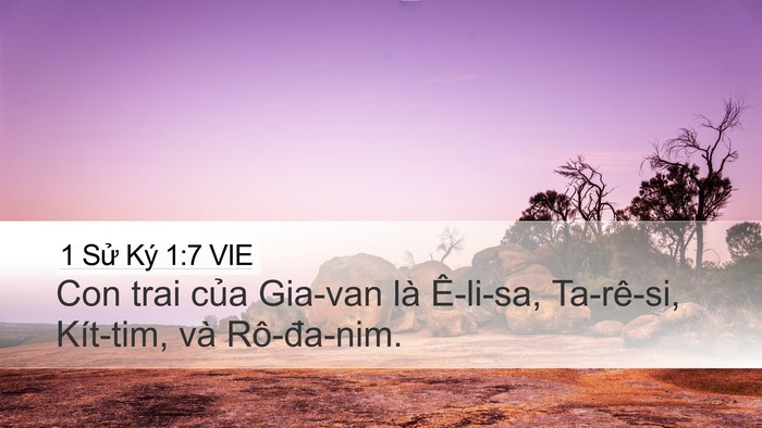 1 Sử Ký 1:7 VIE Bible Verse Image