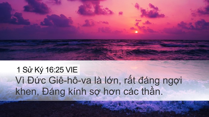 1 Sử Ký 16:25 VIE Bible Verse Image