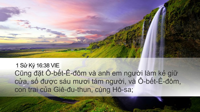 1 Sử Ký 16:38 VIE Bible Verse Image