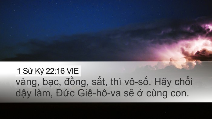 1 Sử Ký 22:16 VIE Bible Verse Image