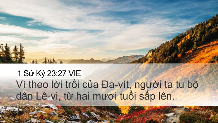 1 Sử Ký 23:27 VIE Bible Verse Image