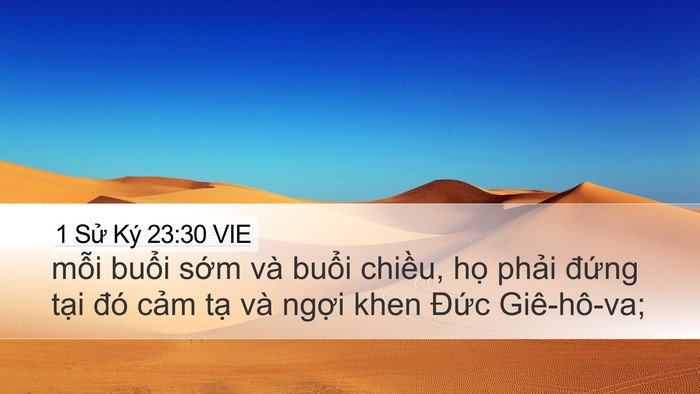 1 Sử Ký 23:30 VIE Bible Verse Image