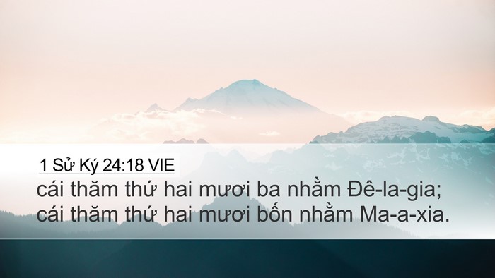 1 Sử Ký 24:18 VIE Bible Verse Image