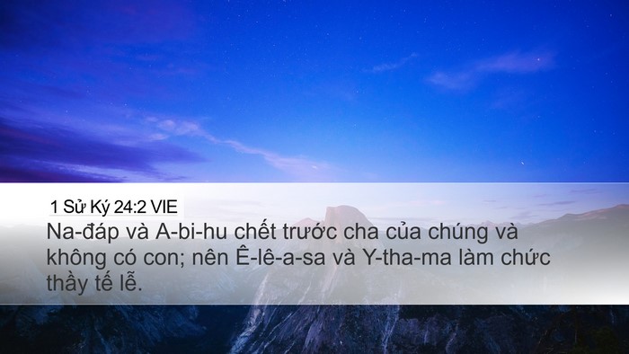 1 Sử Ký 24:2 VIE Bible Verse Image