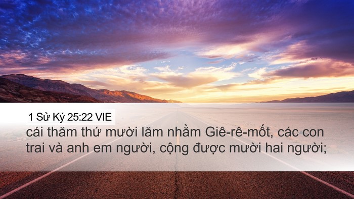 1 Sử Ký 25:22 VIE Bible Verse Image