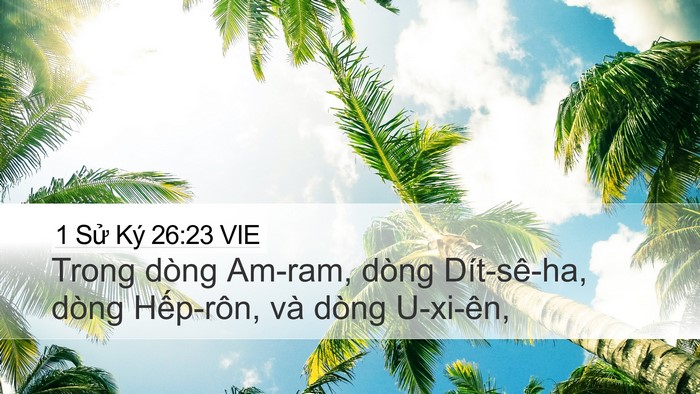 1 Sử Ký 26:23 VIE Bible Verse Image