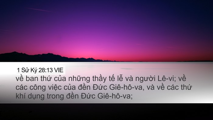 1 Sử Ký 28:13 VIE Bible Verse Image