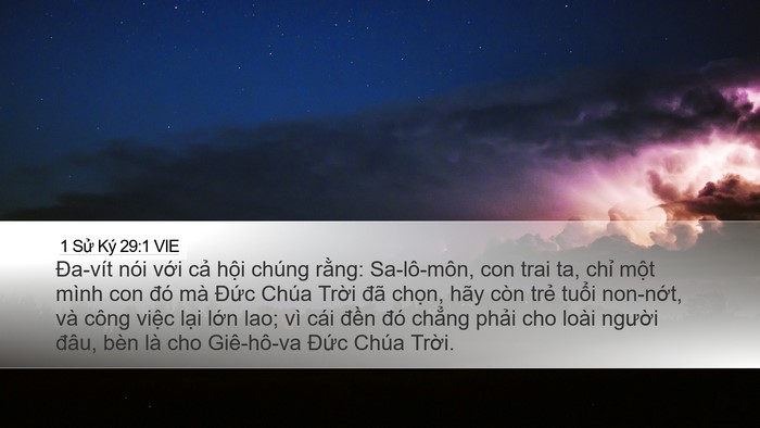 1 Sử Ký 29:1 VIE Bible Verse Image