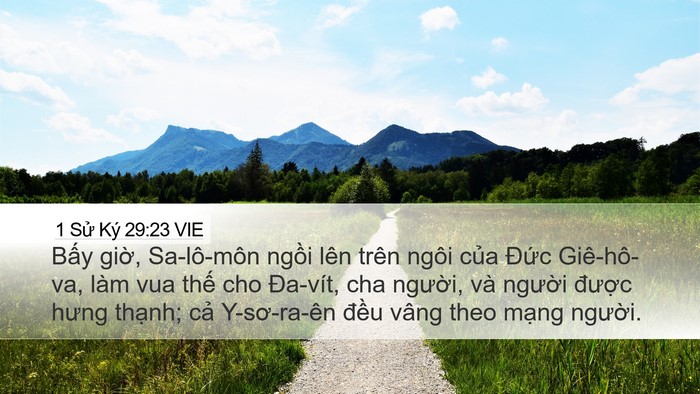 1 Sử Ký 29:23 VIE Bible Verse Image