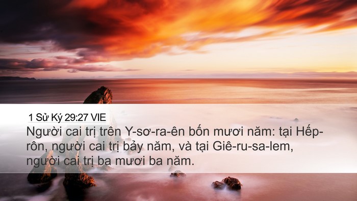1 Sử Ký 29:27 VIE Bible Verse Image