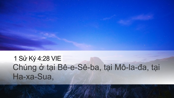 1 Sử Ký 4:28 VIE Bible Verse Image