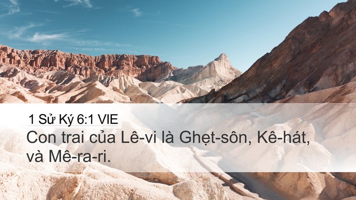 1 Sử Ký 6:1 VIE Bible Verse Image