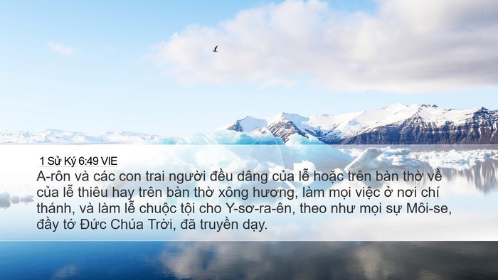 1 Sử Ký 6:49 VIE Bible Verse Image