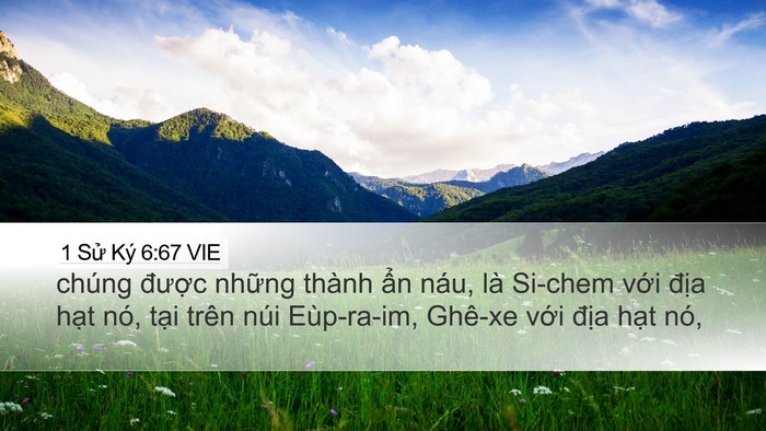1 Sử Ký 6:67 VIE Bible Verse Image