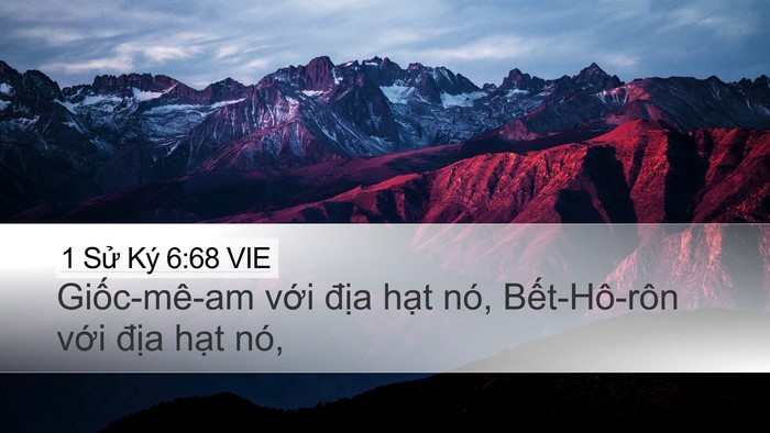 1 Sử Ký 6:68 VIE Bible Verse Image