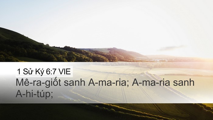 1 Sử Ký 6:7 VIE Bible Verse Image