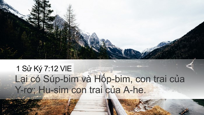 1 Sử Ký 7:12 VIE Desktop Wallpaper - Lại có Súp-bim và Hốp-bim, con trai của - Desktop Bible Verse Wallpaper