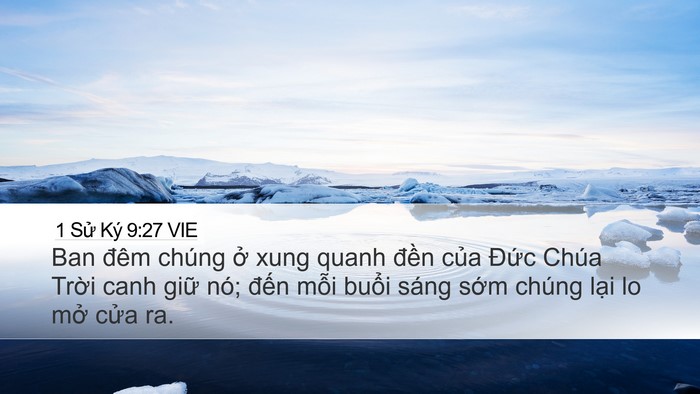 1 Sử Ký 9:27 VIE Bible Verse Image