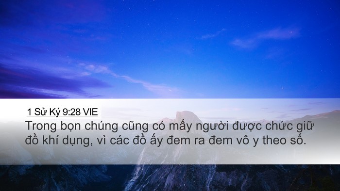 1 Sử Ký 9:28 VIE Bible Verse Image