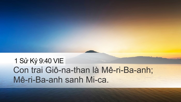 1 Sử Ký 9:40 VIE Bible Verse Image