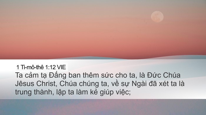 1 Ti-mô-thê 1:12 VIE Bible Verse Image