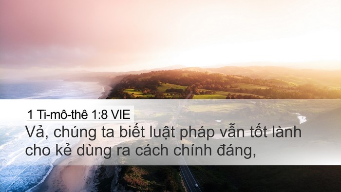 1 Ti-mô-thê 1:8 VIE Bible Verse Image