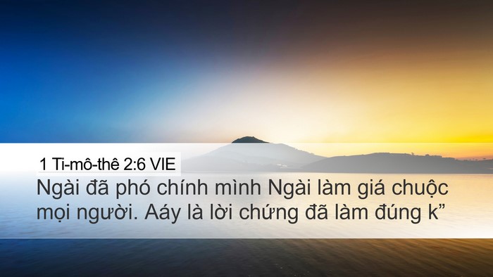 1 Ti-mô-thê 2:6 VIE Bible Verse Image