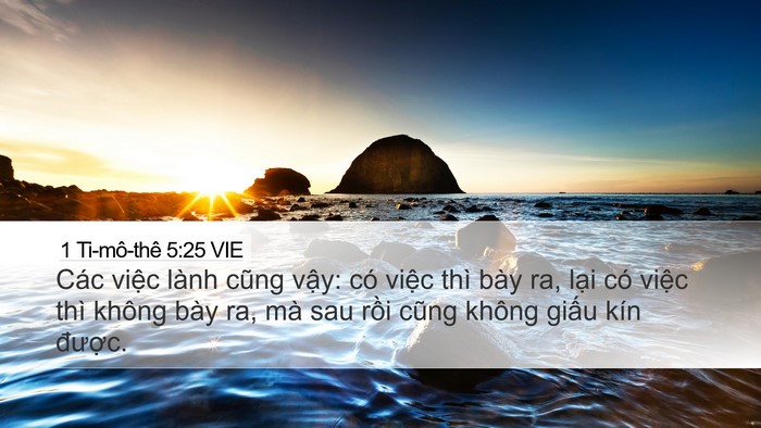 1 Ti-mô-thê 5:25 VIE Bible Verse Image