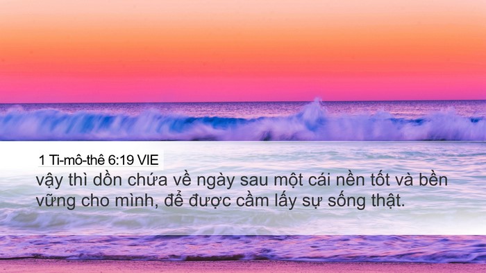 1 Ti-mô-thê 6:19 VIE Bible Verse Image